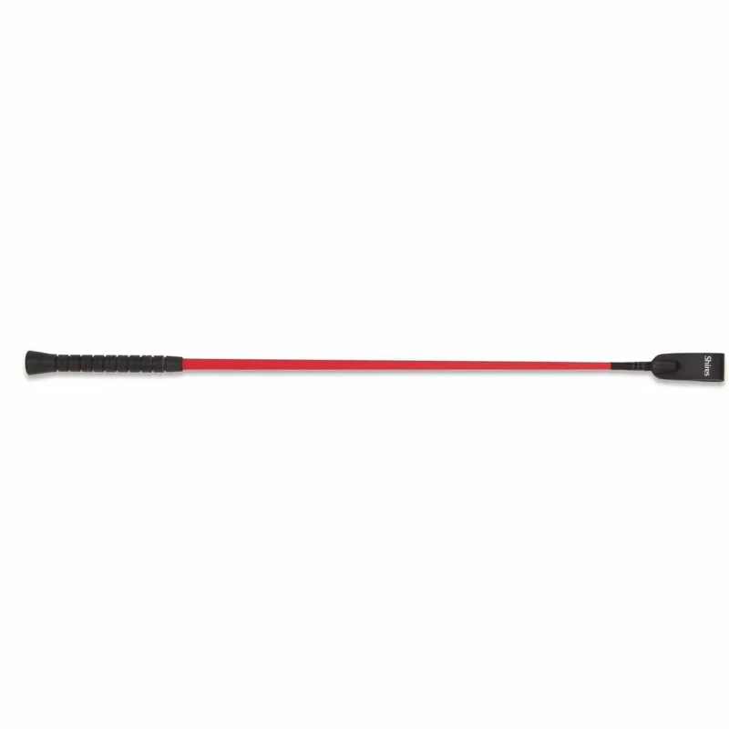 Shires 26.5 Inch Plain Stem Whip In Red